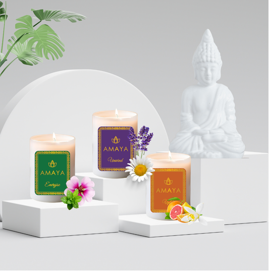 Wellness-All-Day Candles (Set of Uplift, Energise and Unwind Candles)